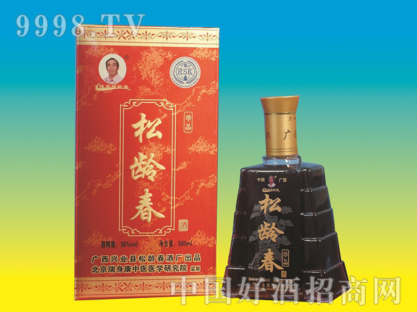 松龄春酒 500毫升瓶 36%vol