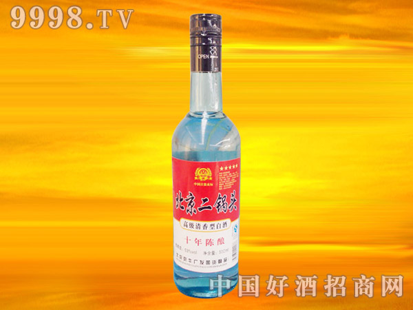 北京二锅头蓝瓶十年陈酿|北京京牛广发酒业有