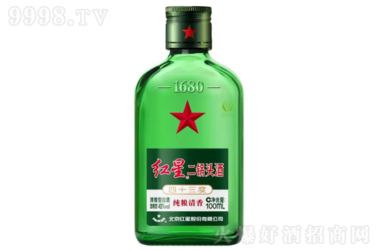 红星二锅头酒小二 43度100ml 清香型白酒价格，多少钱？