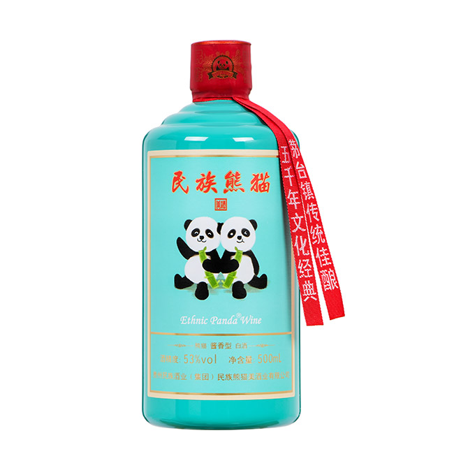 民族熊猫酒玉熊酱香型白酒53度500ml6瓶